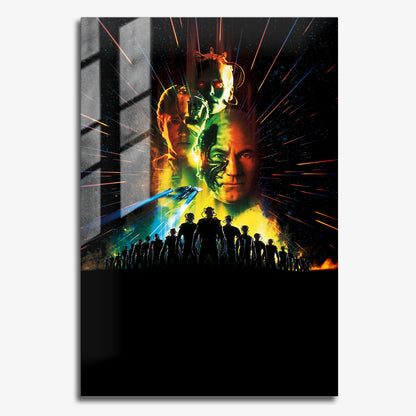 Flex Designs Metal Poster Star Trek First Contact Key Art 11 x 17" Home Goods - Movie 1996 Movie Metal Poster