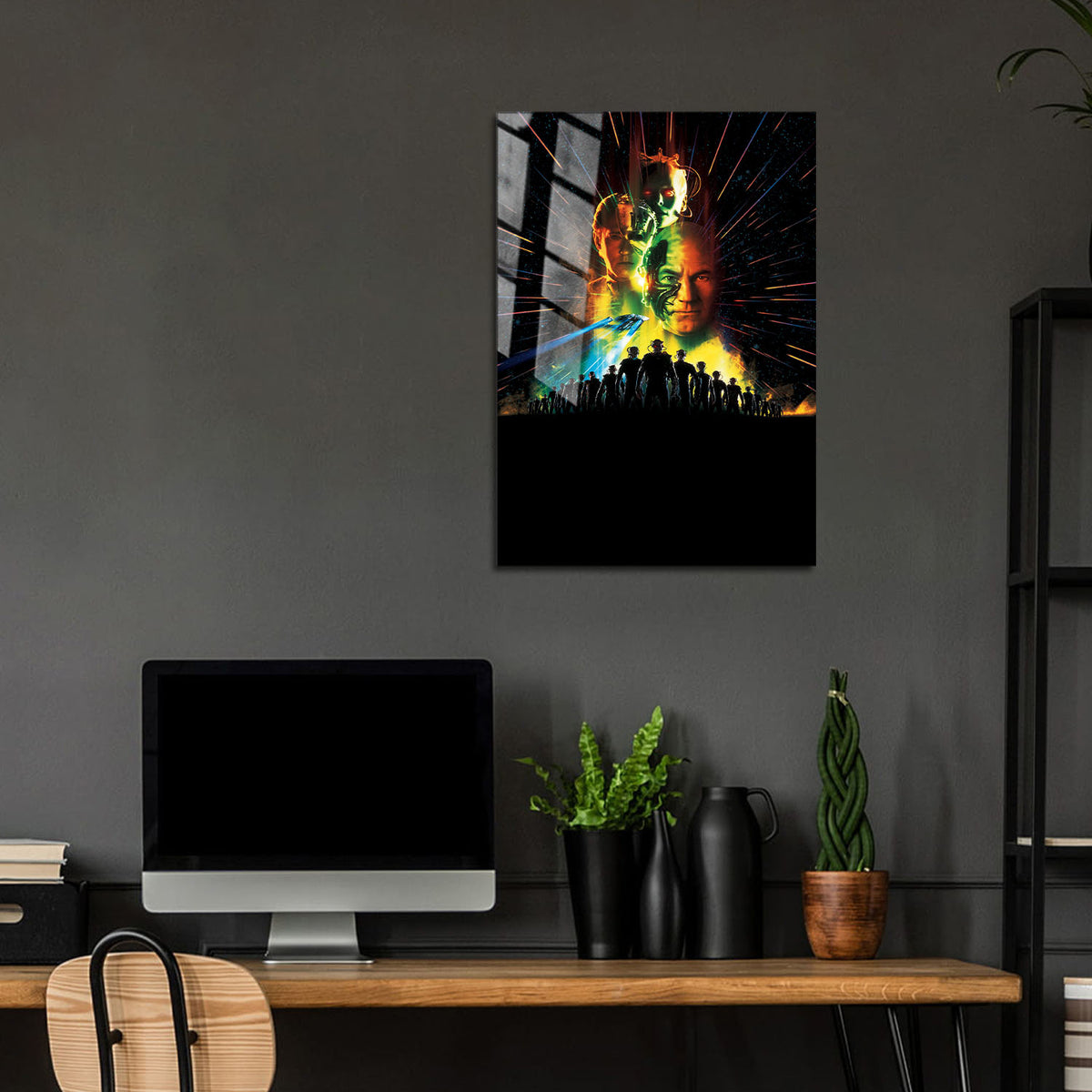 Flex Designs Metal Poster Star Trek First Contact Key Art 24 x 36" Home Goods - Movie 1996 Movie Metal Poster