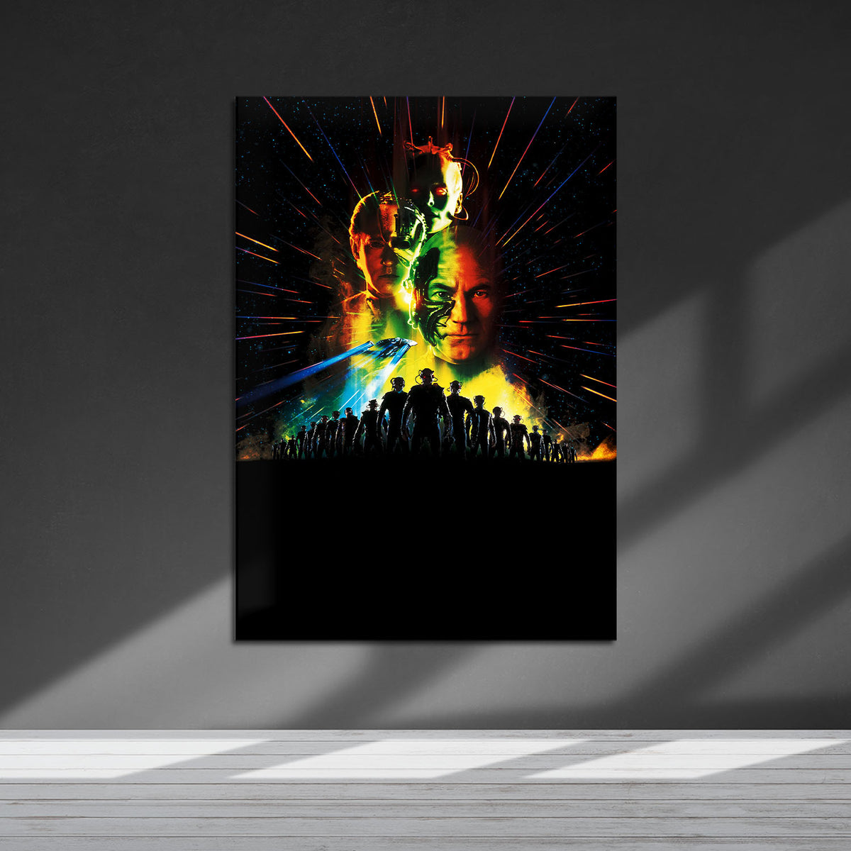 Flex Designs Metal Poster Star Trek First Contact Key Art 5 x 7" Home Goods - Movie 1996 Movie Metal Poster