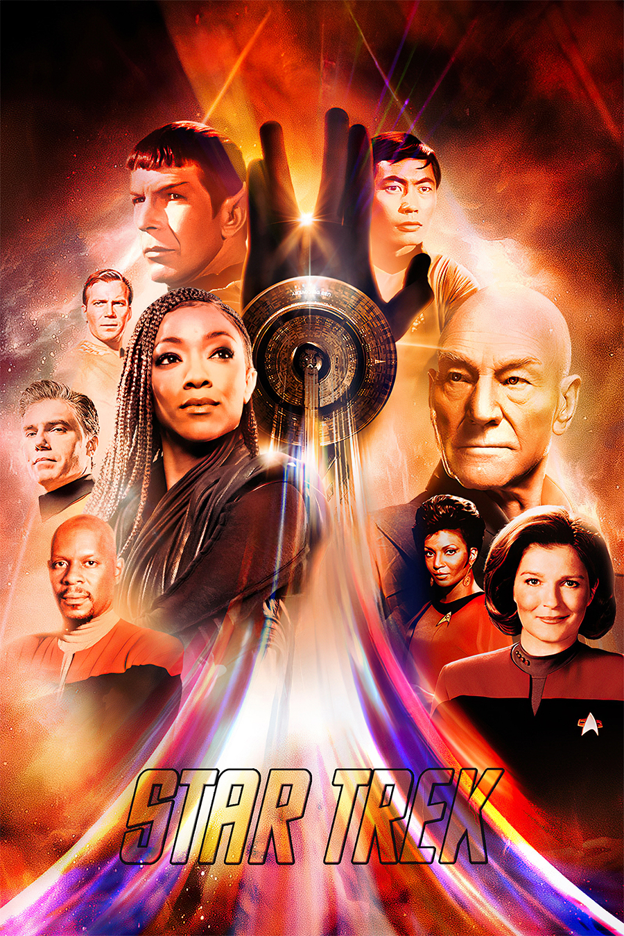 Flex Designs Metal Poster Star Trek TV Collection 11 x 17" Home Goods - TV Show 1966 TV Show Metal Poster