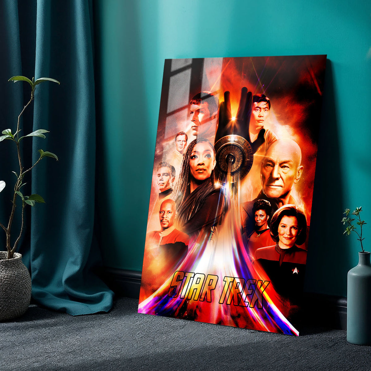 Flex Designs Metal Poster Star Trek TV Collection 24 x 36" Home Goods - TV Show 1966 TV Show Metal Poster