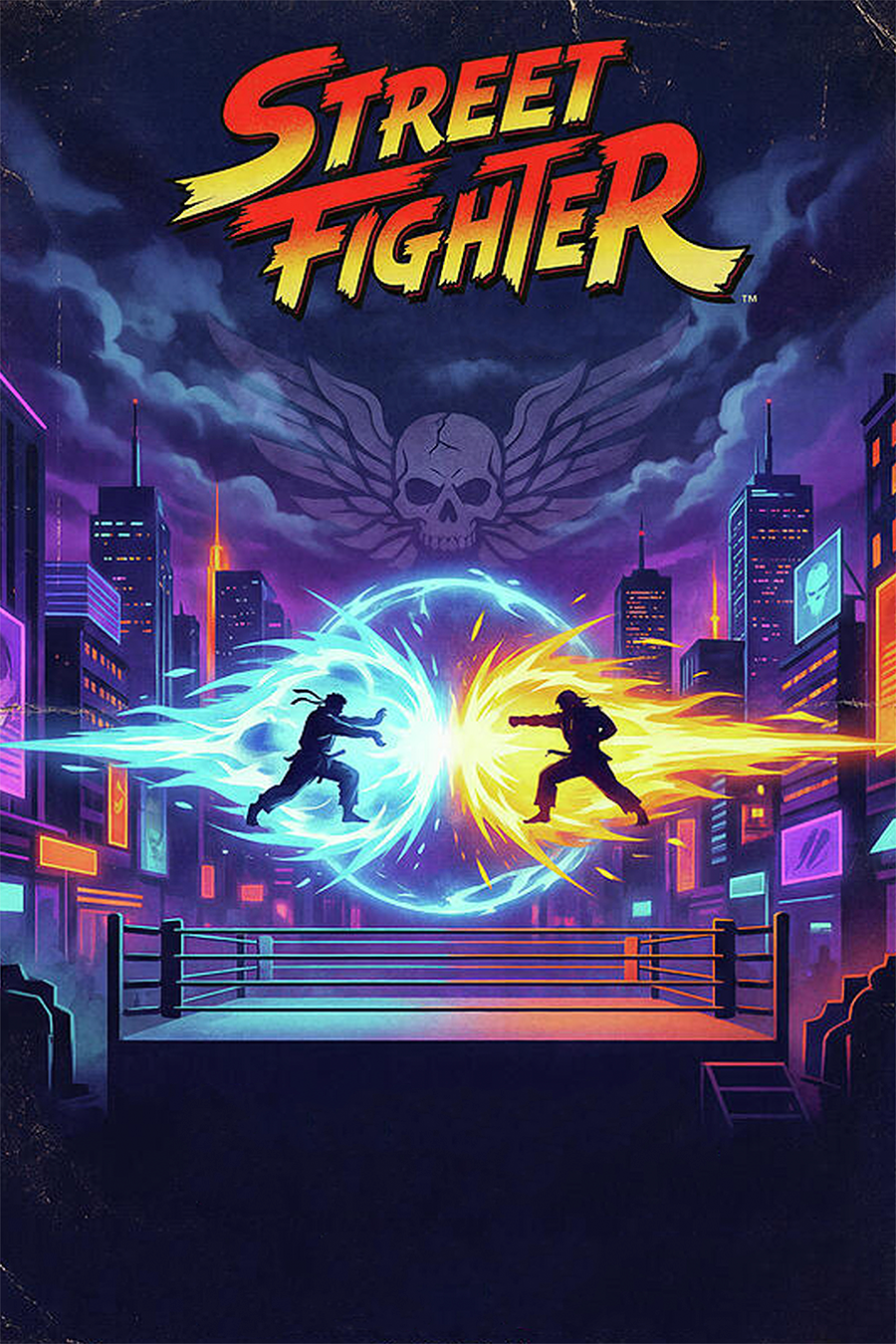 Flex Designs Metal Poster Street Fighter Sketch 11 x 17" Home Goods - Movie 2026 Movie Metal Poster