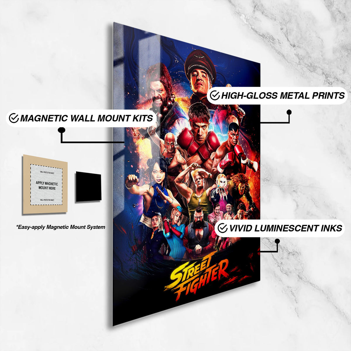 Flex Designs Metal Poster Street Fighter Theatrical 16 x 24" Home Goods - Movie 2026 Movie Metal Poster