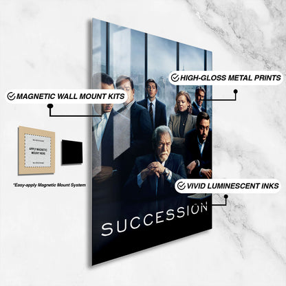 Flex Designs Metal Poster Succession Cover 16 x 24" Home Goods - TV Show 2018 TV Show Metal Poster