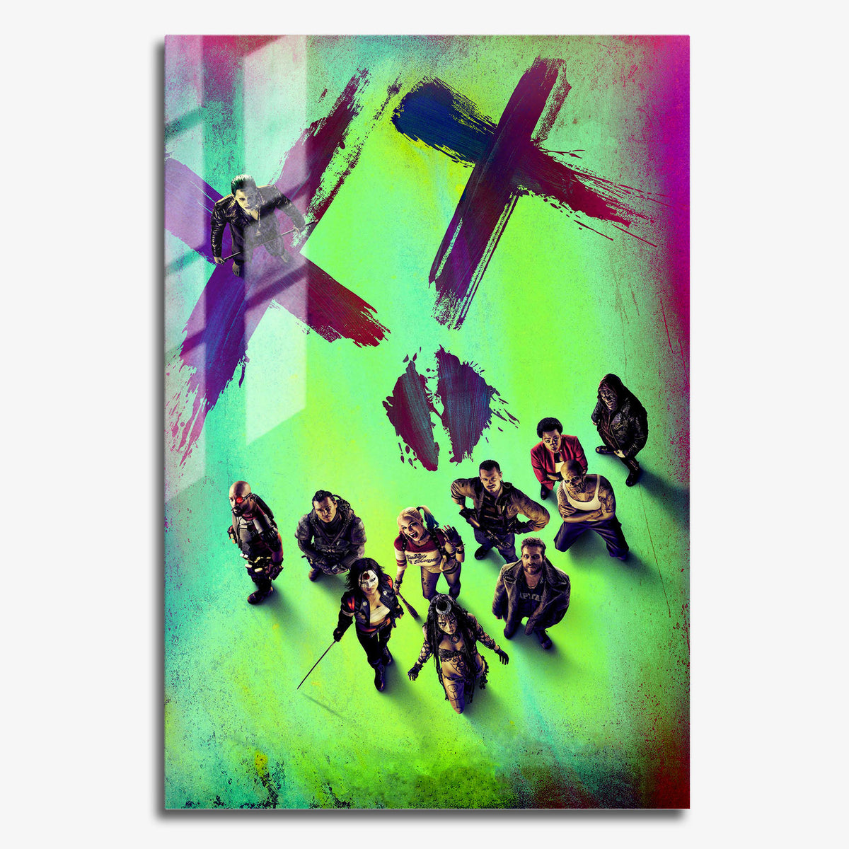 Flex Designs Metal Poster Suicide Squad Neon 11 x 17" Home Goods - Movie 2016 Movie Metal Poster