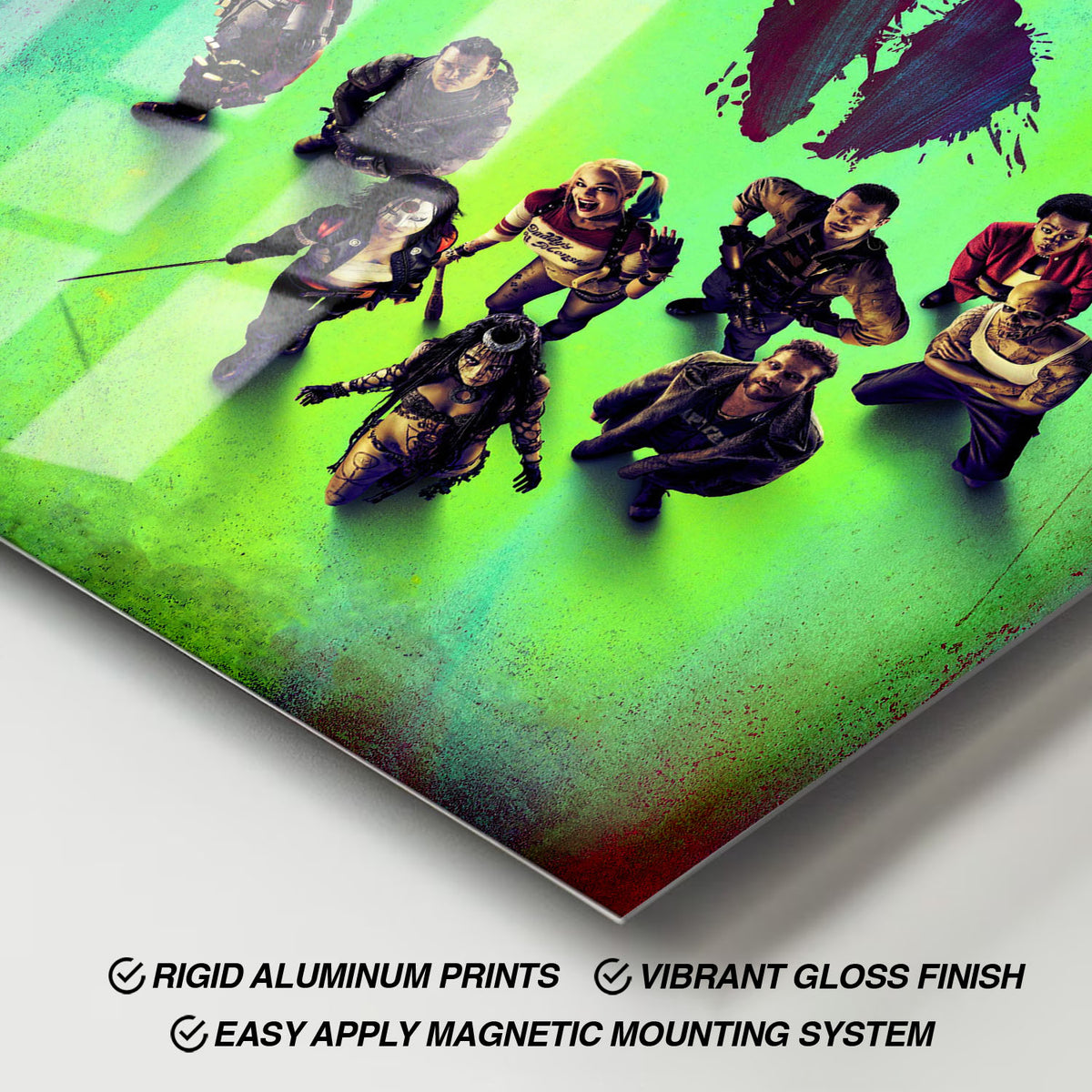 Flex Designs Metal Poster Suicide Squad Neon 11 x 17" Home Goods - Movie 2016 Movie Metal Poster