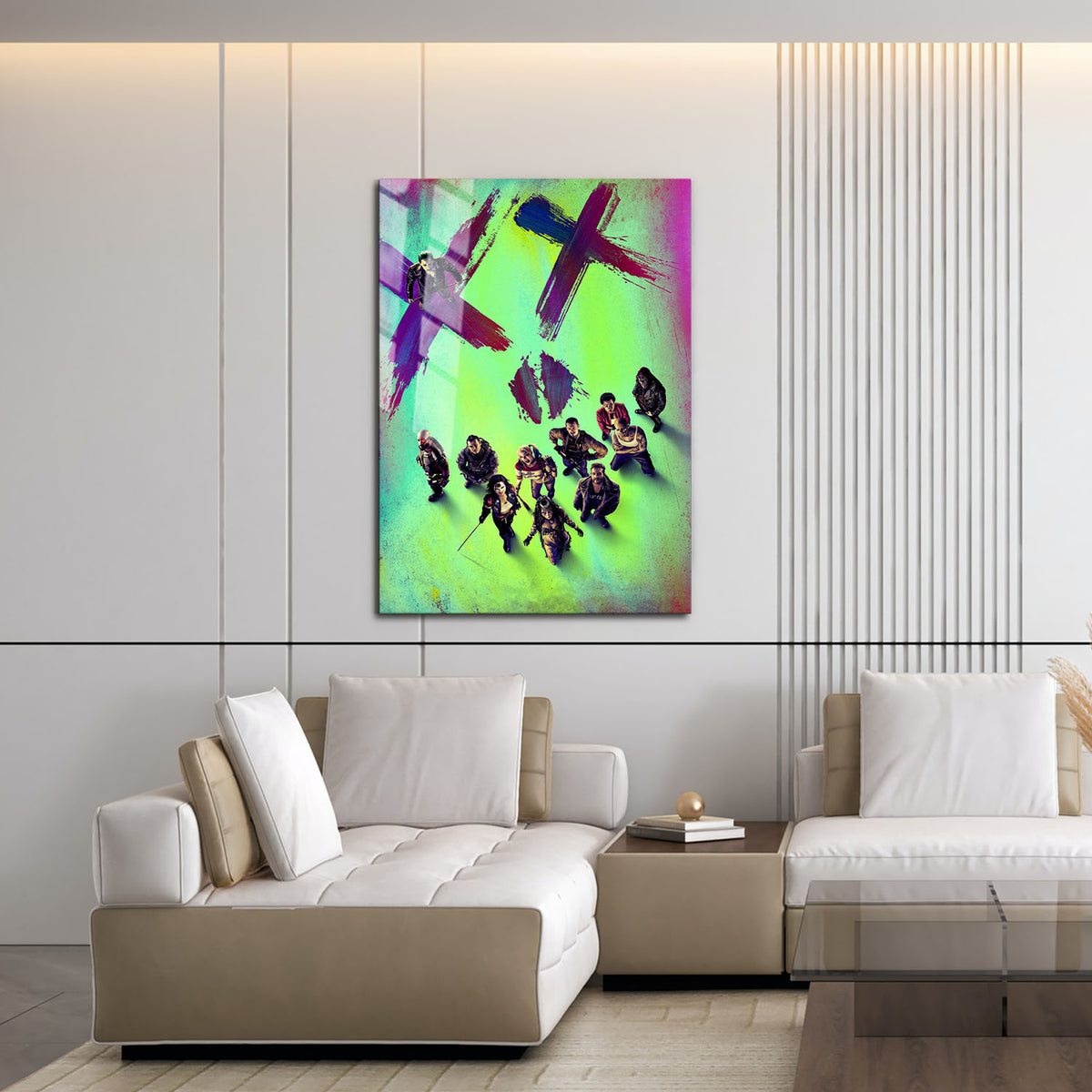 Flex Designs Metal Poster Suicide Squad Neon 16 x 24" Home Goods - Movie 2016 Movie Metal Poster
