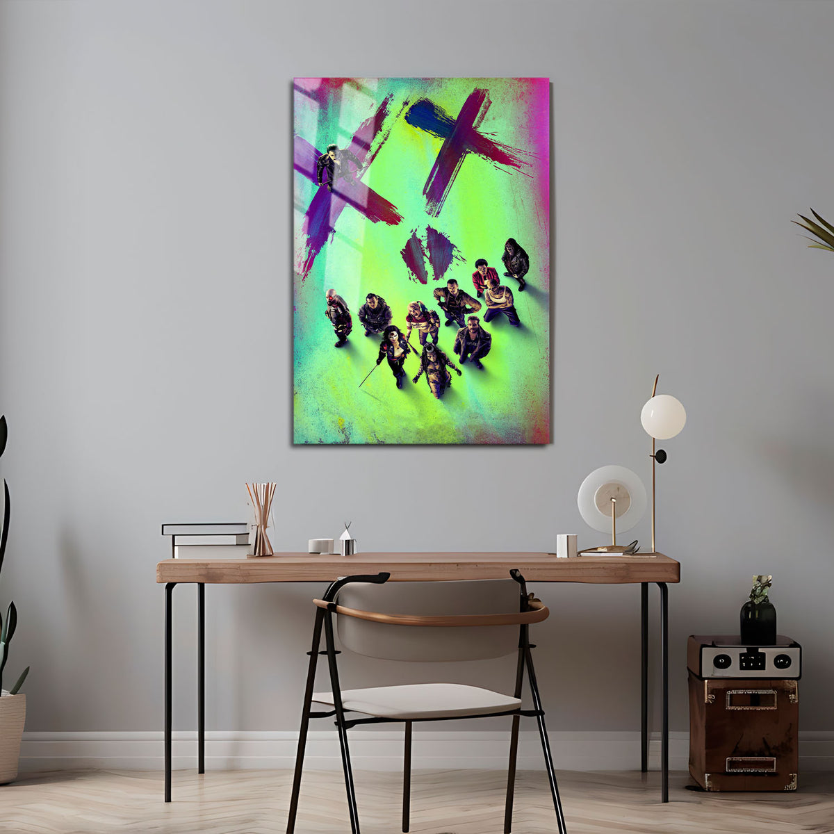 Flex Designs Metal Poster Suicide Squad Neon 5 x 7" Home Goods - Movie 2016 Movie Metal Poster