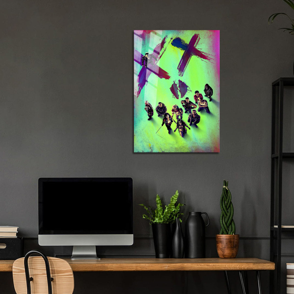 Flex Designs Metal Poster Suicide Squad Neon 24 x 36" Home Goods - Movie 2016 Movie Metal Poster