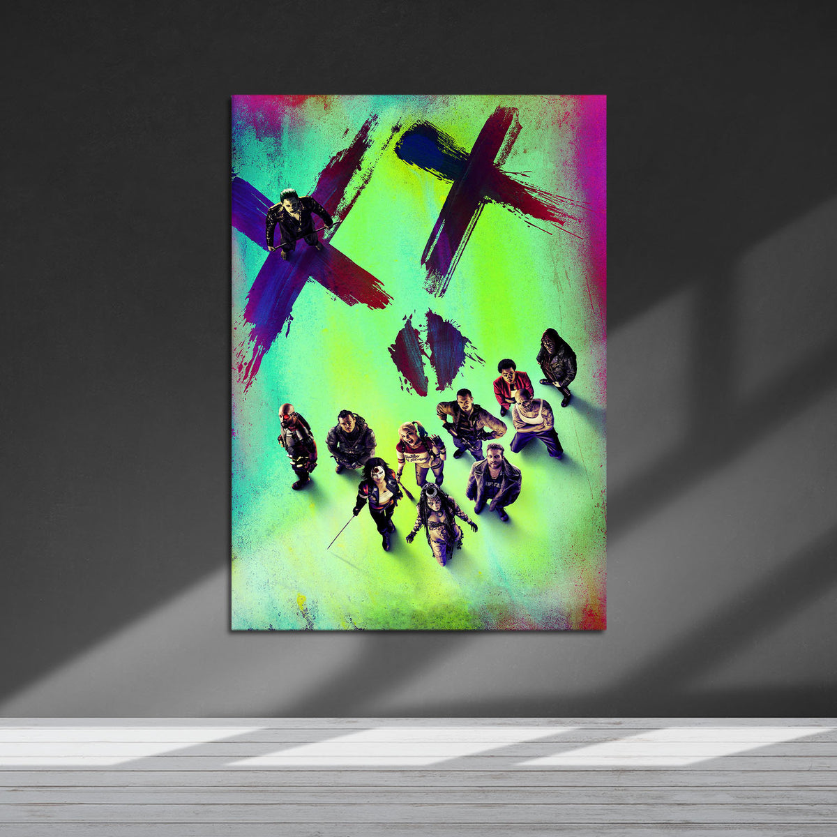 Flex Designs Metal Poster Suicide Squad Neon 5 x 7" Home Goods - Movie 2016 Movie Metal Poster