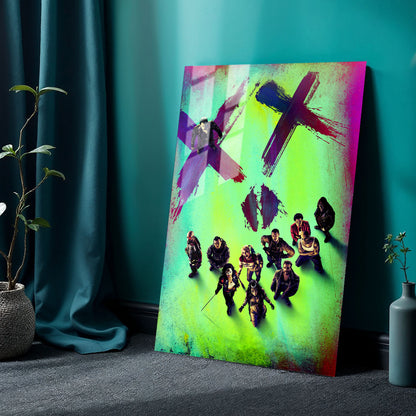 Flex Designs Metal Poster Suicide Squad Neon 24 x 36" Home Goods - Movie 2016 Movie Metal Poster