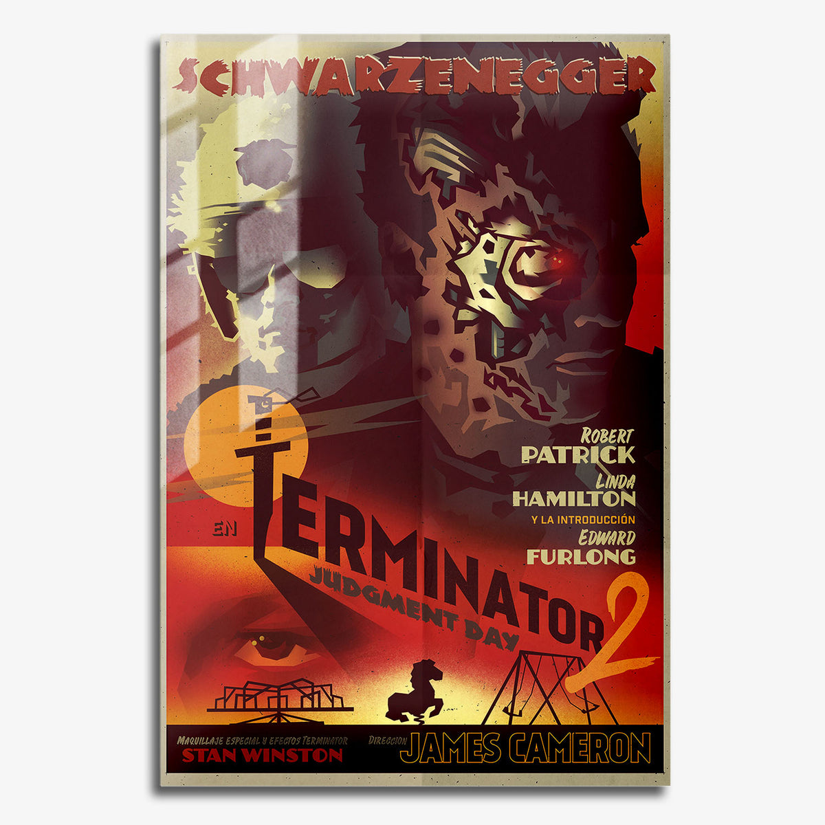 Flex Designs Metal Poster Terminator 2 Judgment Day Sketch 11 x 17" Home Goods - Movie 1991 Movie Metal Poster