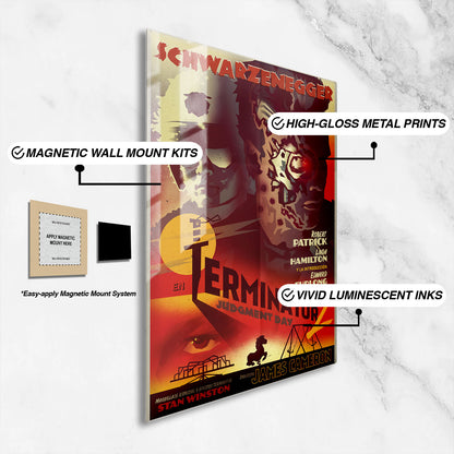 Flex Designs Metal Poster Terminator 2 Judgment Day Sketch 16 x 24" Home Goods - Movie 1991 Movie Metal Poster