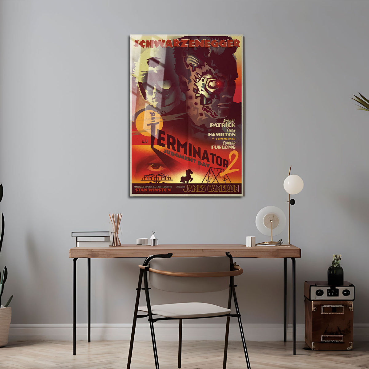 Flex Designs Metal Poster Terminator 2 Judgment Day Sketch 5 x 7" Home Goods - Movie 1991 Movie Metal Poster