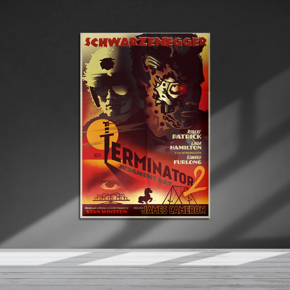 Flex Designs Metal Poster Terminator 2 Judgment Day Sketch 5 x 7" Home Goods - Movie 1991 Movie Metal Poster