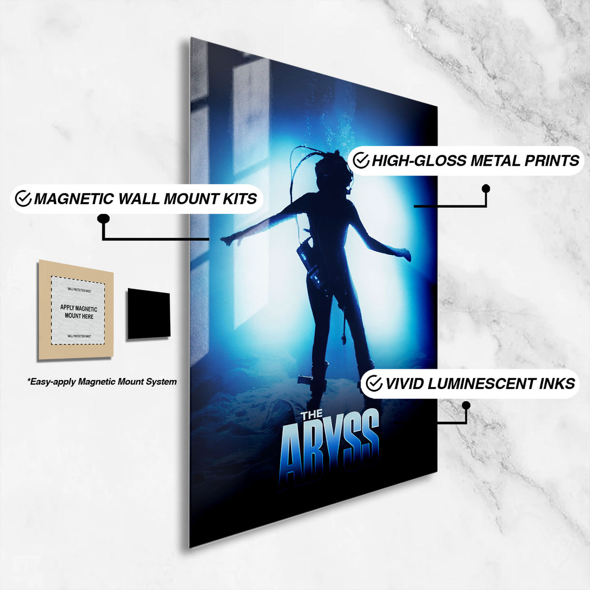 Flex Designs Metal Poster The Abyss 16 x 24" Home Goods - Movie 1989 Movie Metal Poster
