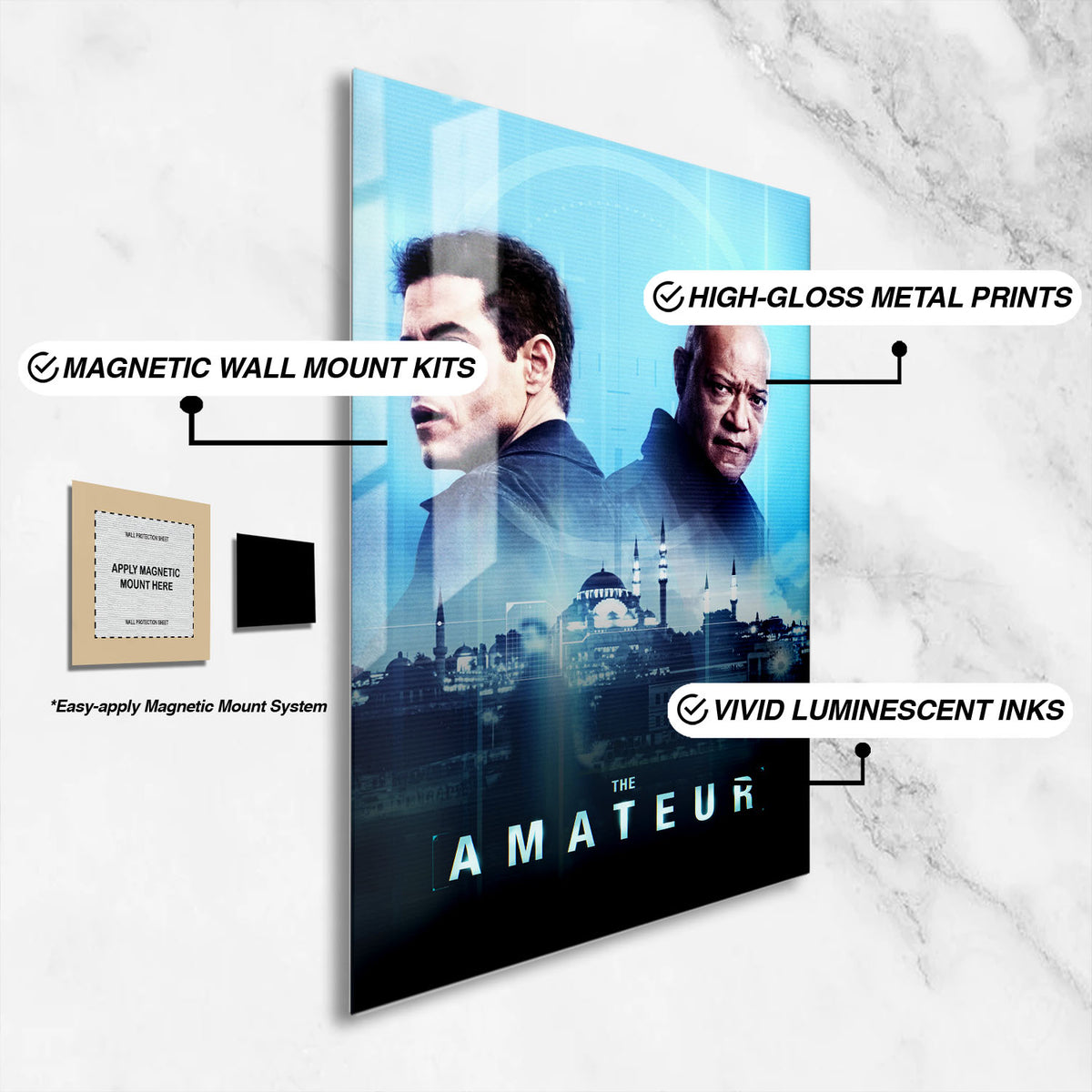 Flex Designs Metal Poster The Amateur 16 x 24" Home Goods - Movie 2025 Movie Metal Poster
