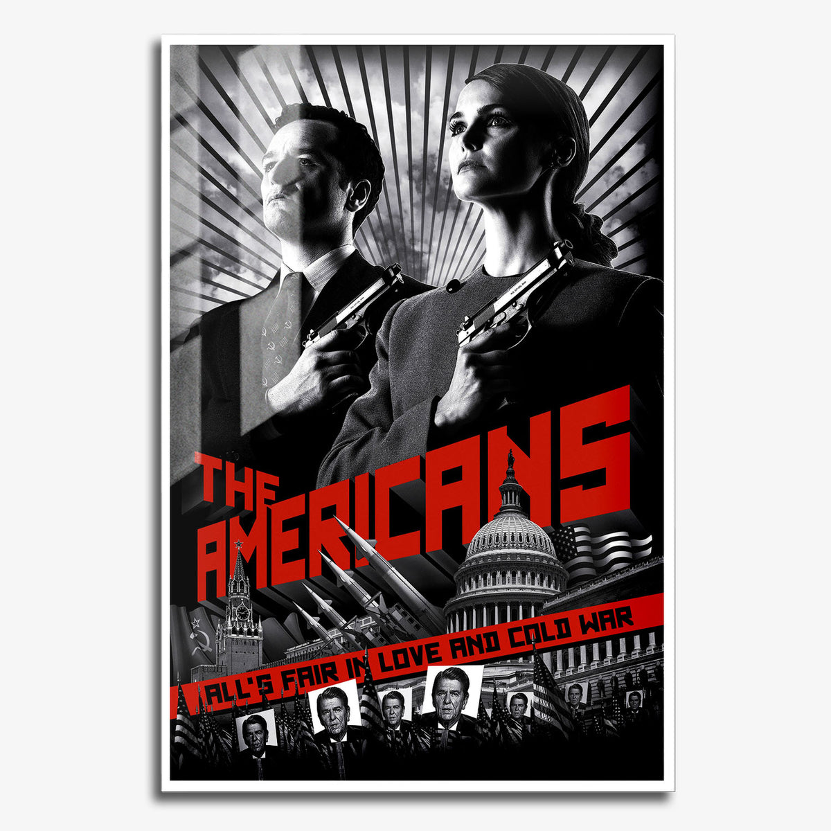 Flex Designs Metal Poster The Americans 11 x 17" Home Goods - TV Show 2013 TV Show Metal Poster