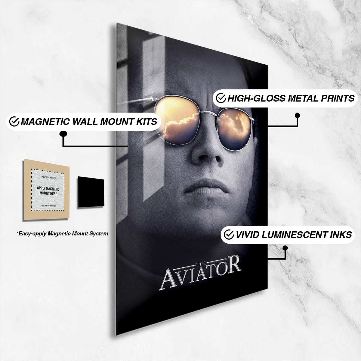 Flex Designs Metal Poster The Aviator 16 x 24" Home Goods - Movie 2004 Movie Metal Poster