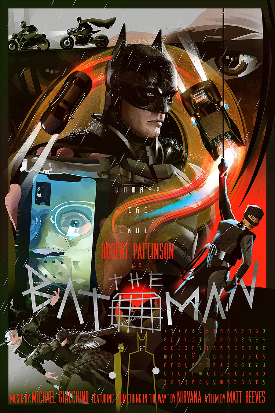 Flex Designs Metal Poster The Batman Cartoon 11 x 17" Home Goods - Movie 2022 Movie Metal Poster