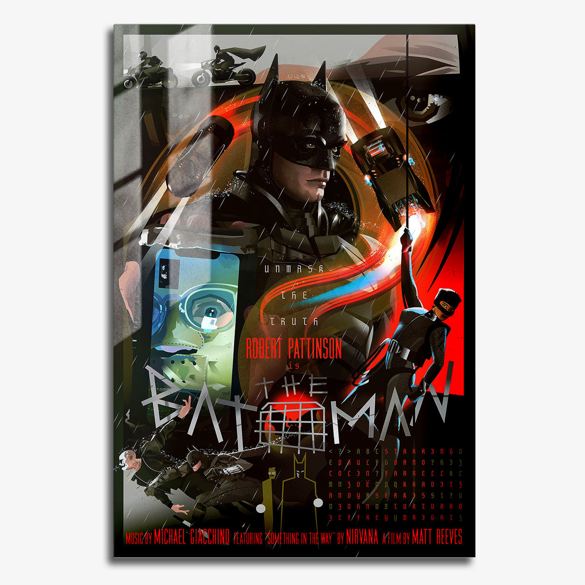 Flex Designs Metal Poster The Batman Cartoon 11 x 17" Home Goods - Movie 2022 Movie Metal Poster
