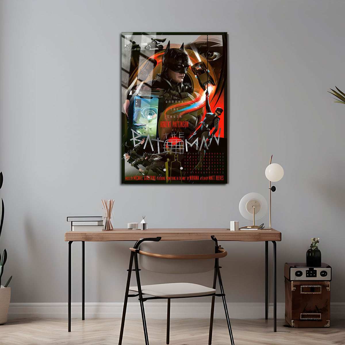 Flex Designs Metal Poster The Batman Cartoon 5 x 7" Home Goods - Movie 2022 Movie Metal Poster