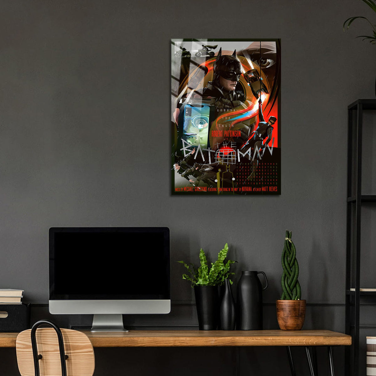 Flex Designs Metal Poster The Batman Cartoon 24 x 36" Home Goods - Movie 2022 Movie Metal Poster