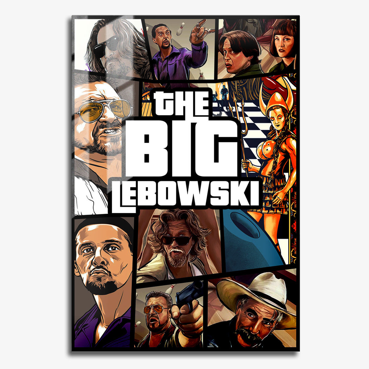 Flex Designs Metal Poster The Big Lebowski Cover 11 x 17" Home Goods - Movie 1998 Movie Metal Poster