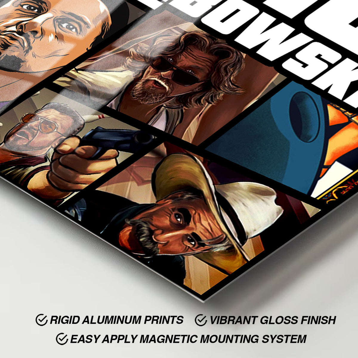 Flex Designs Metal Poster The Big Lebowski Cover 11 x 17" Home Goods - Movie 1998 Movie Metal Poster