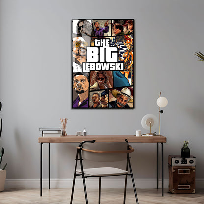 Flex Designs Metal Poster The Big Lebowski Cover 5 x 7" Home Goods - Movie 1998 Movie Metal Poster