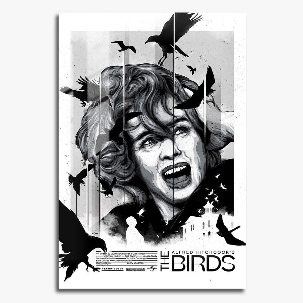 Flex Designs Metal Poster The Birds 11 x 17" Home Goods - Movie 1963 Movie Metal Poster