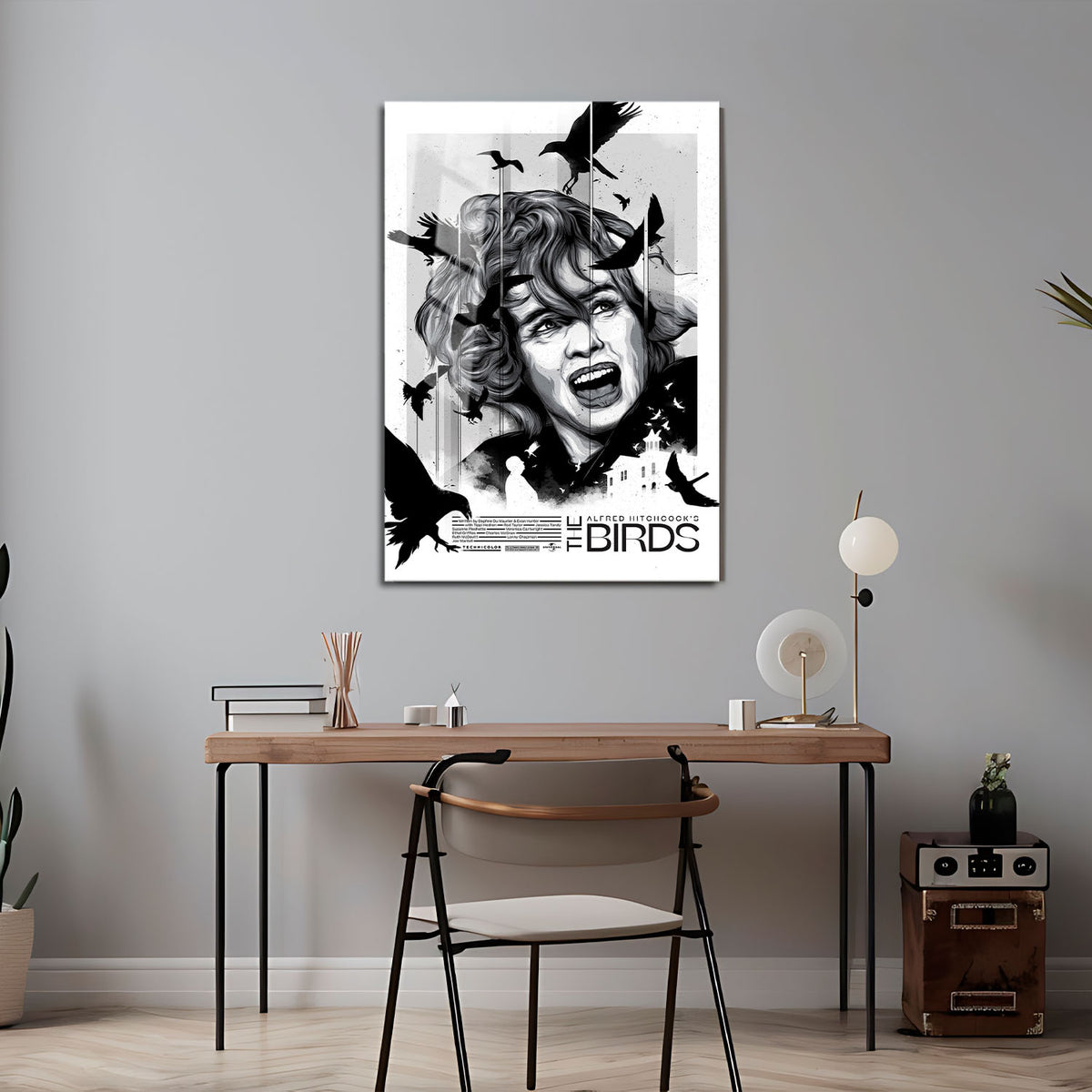 Flex Designs Metal Poster The Birds 5 x 7" Home Goods - Movie 1963 Movie Metal Poster