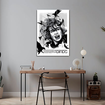 Flex Designs Metal Poster The Birds 5 x 7" Home Goods - Movie 1963 Movie Metal Poster