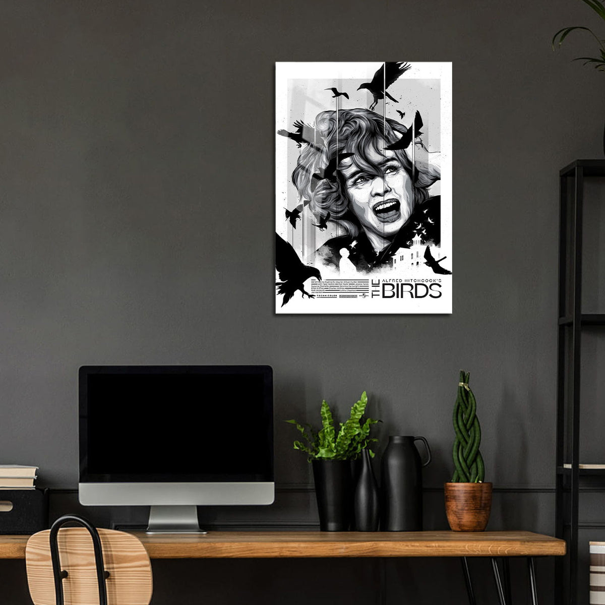 Flex Designs Metal Poster The Birds 24 x 36" Home Goods - Movie 1963 Movie Metal Poster