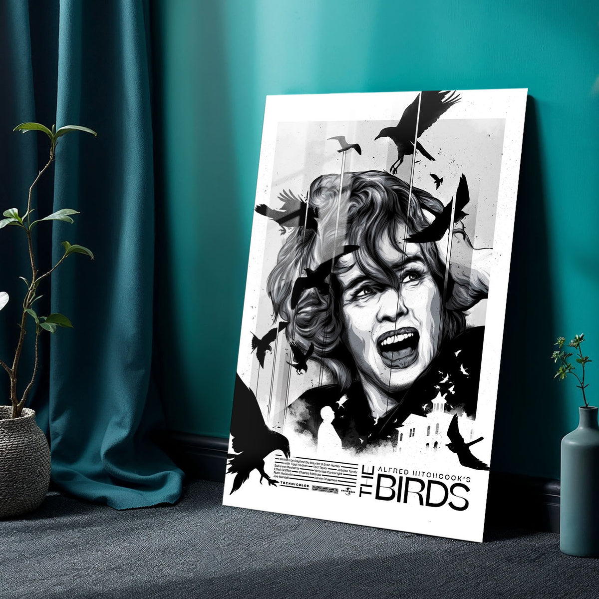 Flex Designs Metal Poster The Birds 24 x 36" Home Goods - Movie 1963 Movie Metal Poster