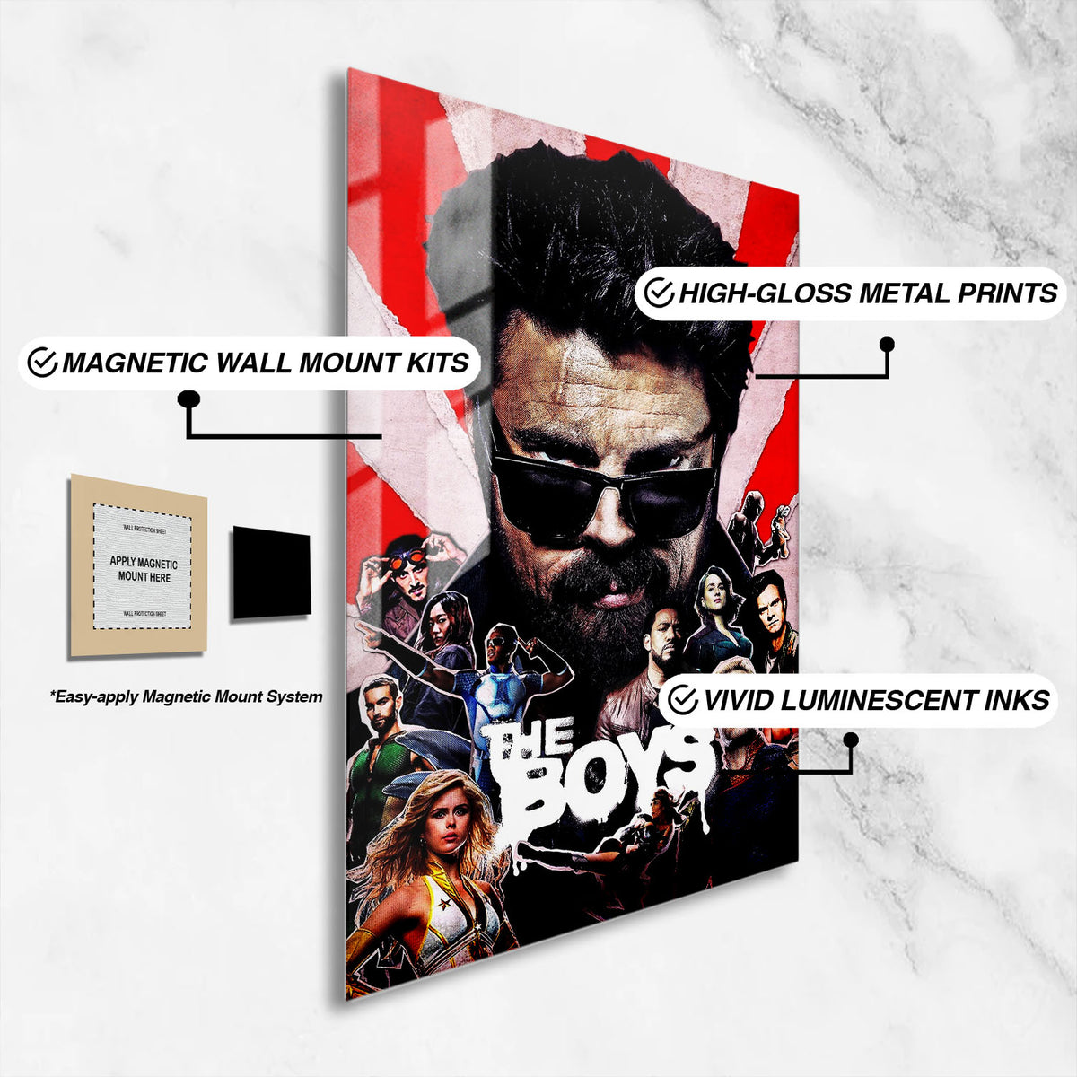 Flex Designs Metal Poster The Boys Cover 16 x 24" Home Goods - TV Show 2019 TV Show Metal Poster
