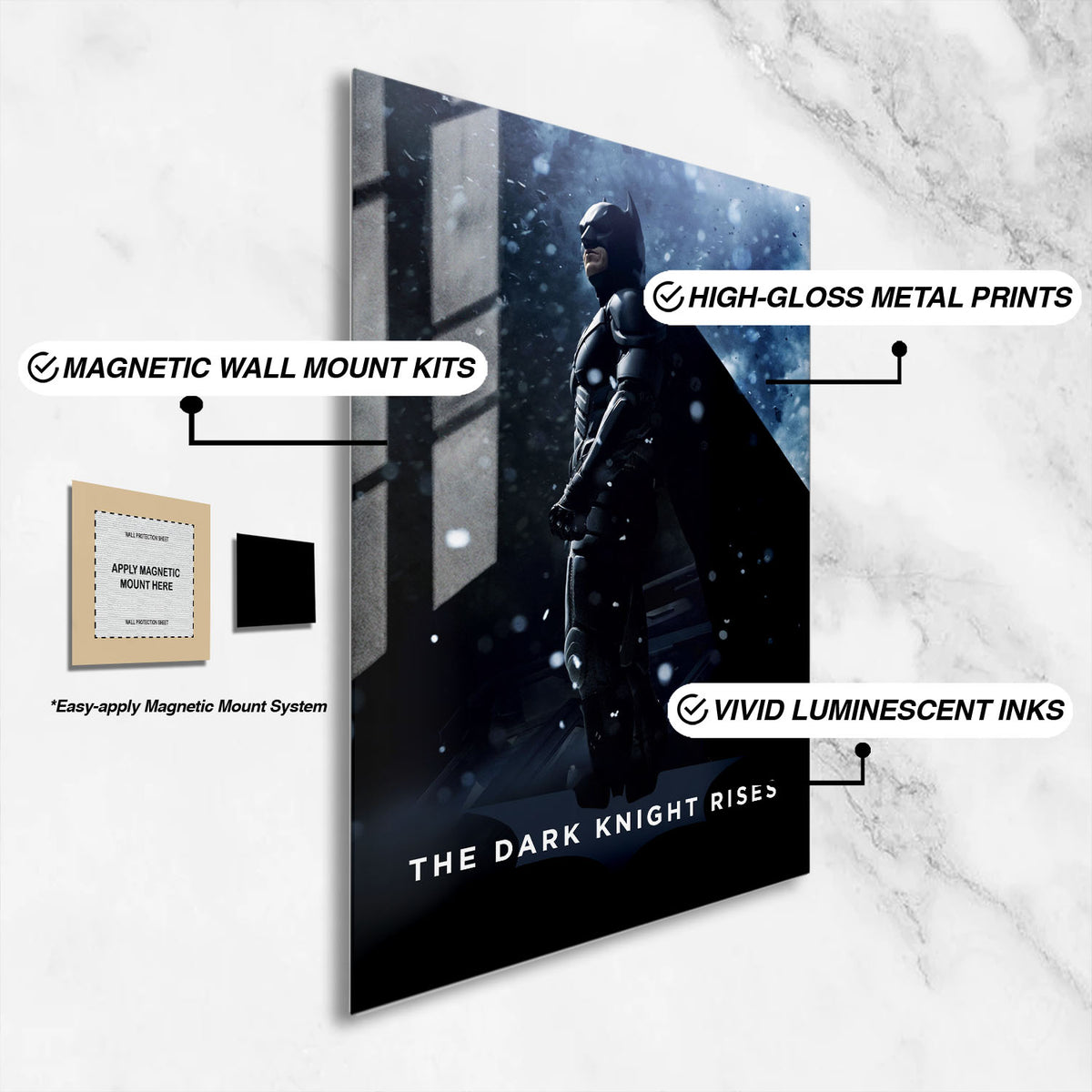 Flex Designs Metal Poster The Dark Knight Rises Theatrical 16 x 24" Home Goods - Movie 2012 Movie Metal Poster