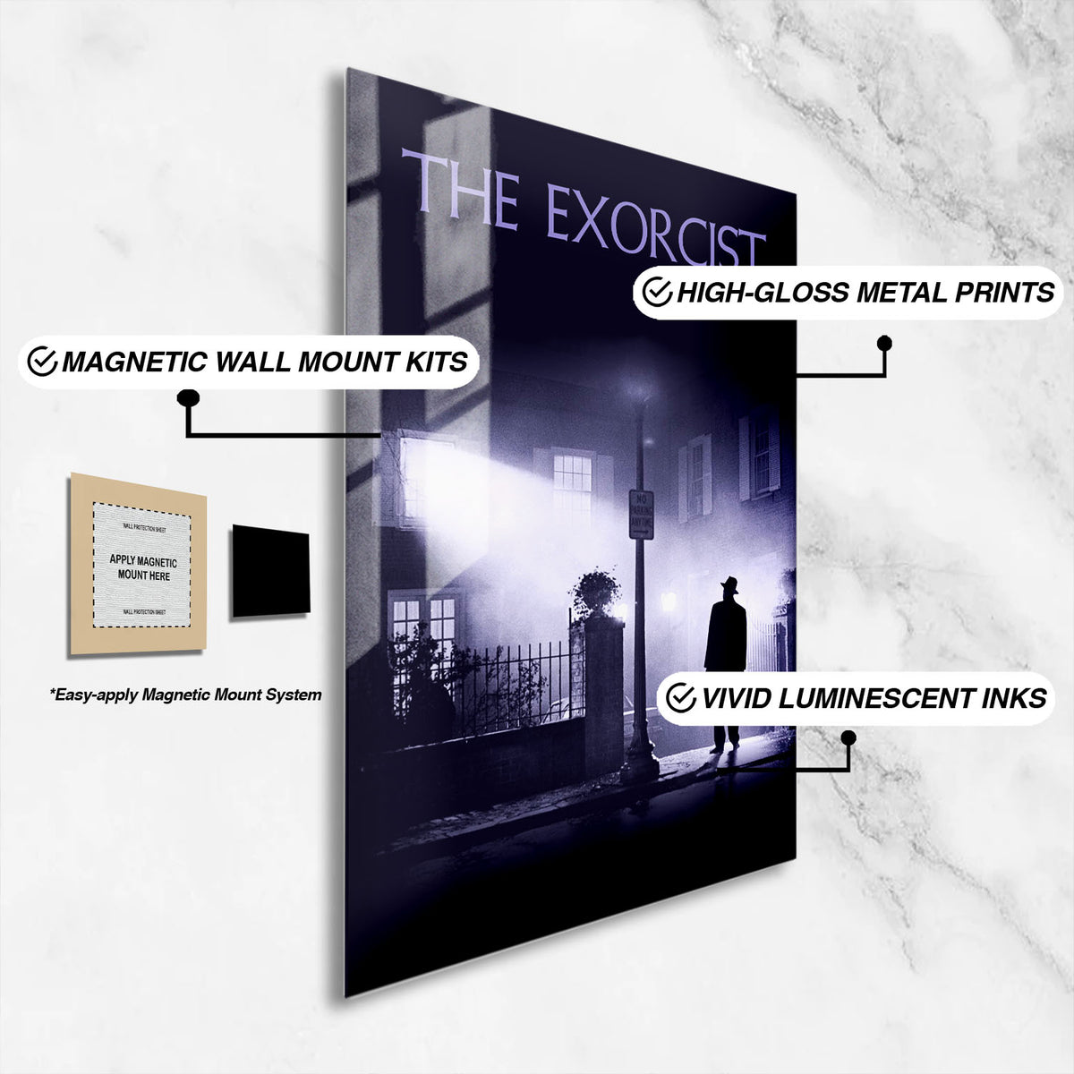 Flex Designs Metal Poster The Exorcist 16 x 24" Home Goods - Movie 1973 Movie Metal Poster