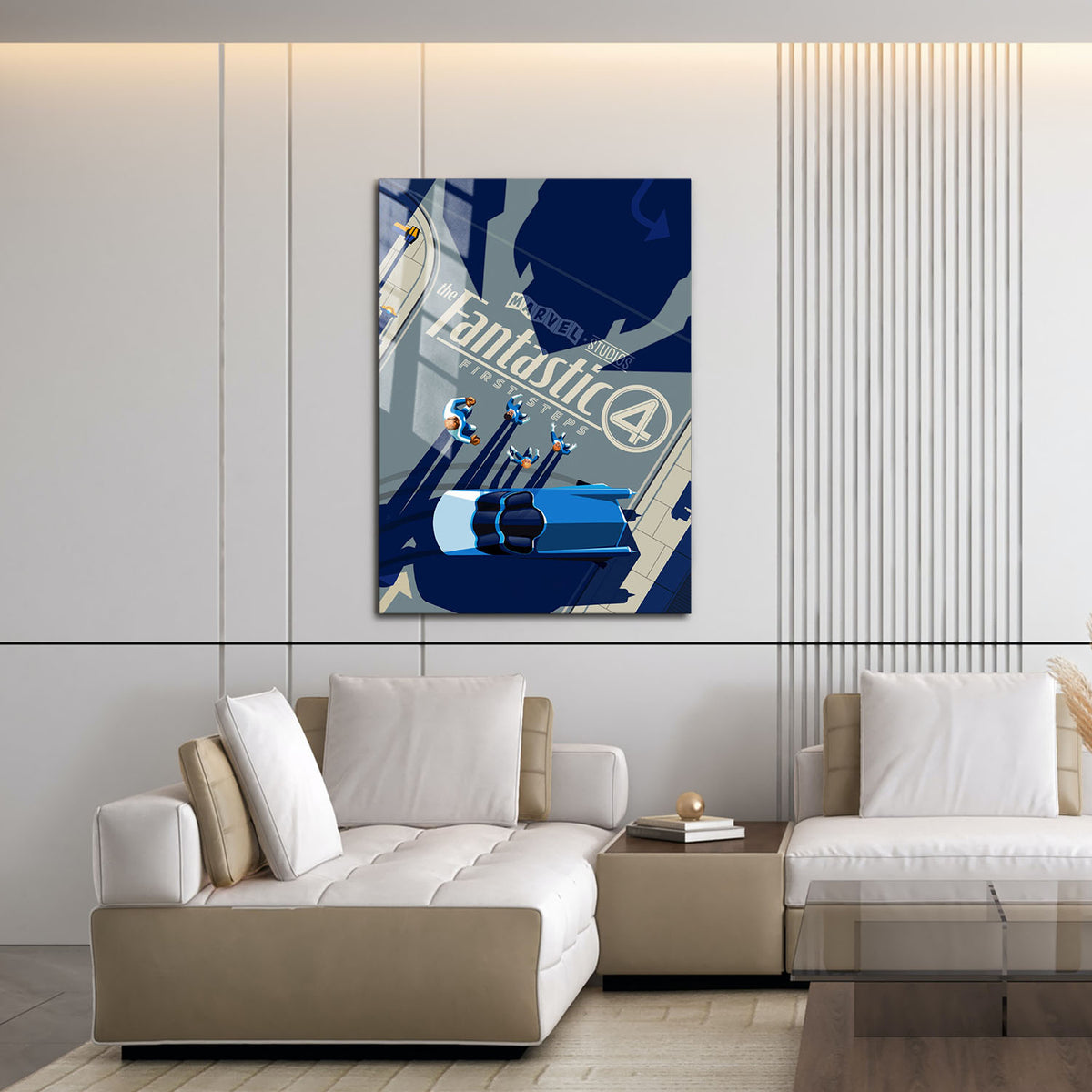 Flex Designs Metal Poster The Fantastic 4 First Steps Cartoon 16 x 24" Home Goods - Movie 2025 Movie Metal Poster