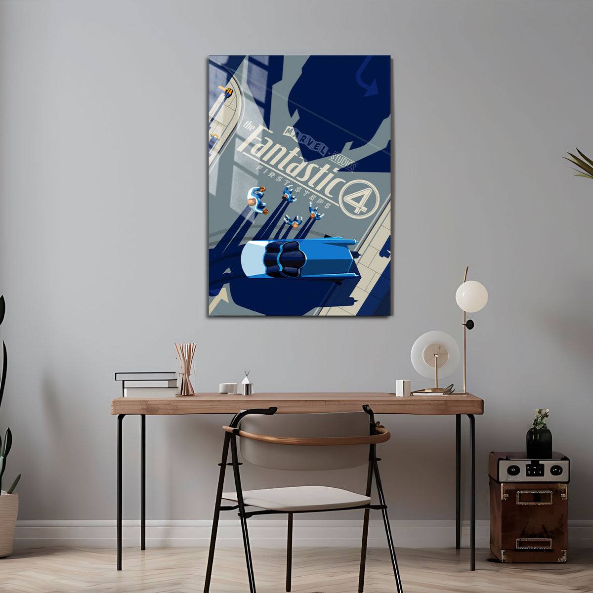 Flex Designs Metal Poster The Fantastic 4 First Steps Cartoon 5 x 7" Home Goods - Movie 2025 Movie Metal Poster
