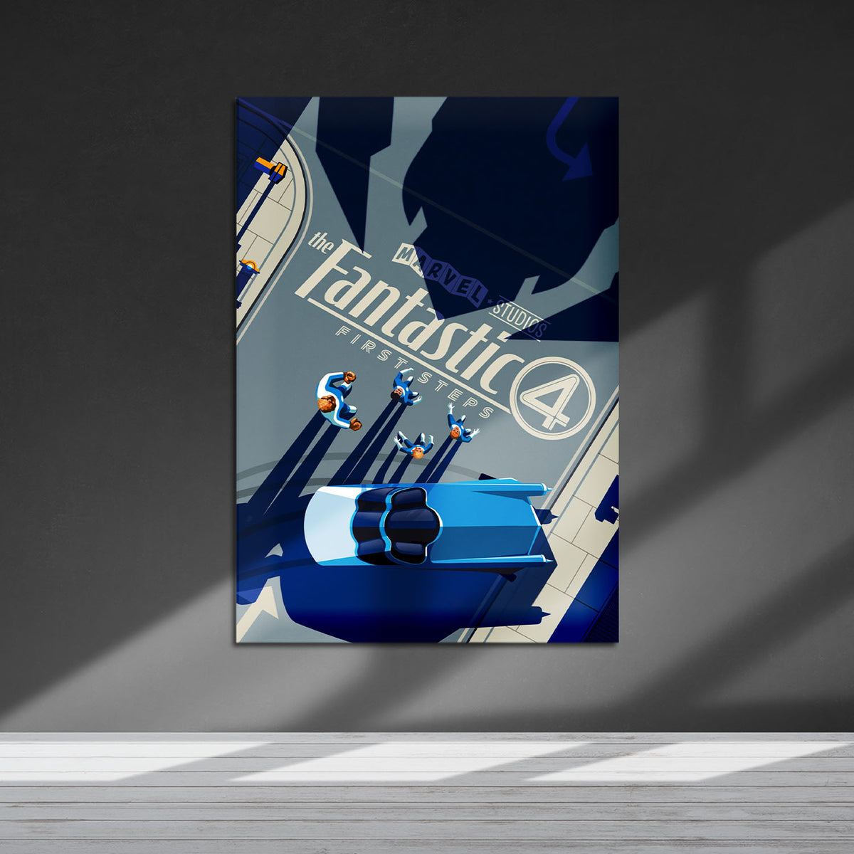 Flex Designs Metal Poster The Fantastic 4 First Steps Cartoon 5 x 7" Home Goods - Movie 2025 Movie Metal Poster
