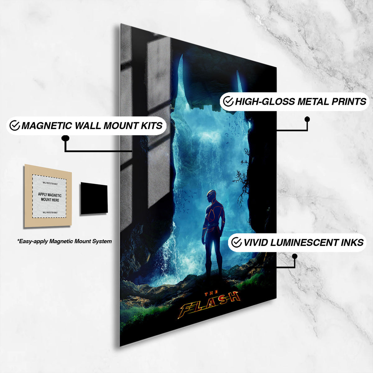 Flex Designs Metal Poster The Flash Alternate 16 x 24" Home Goods - Movie 2023 Movie Metal Poster