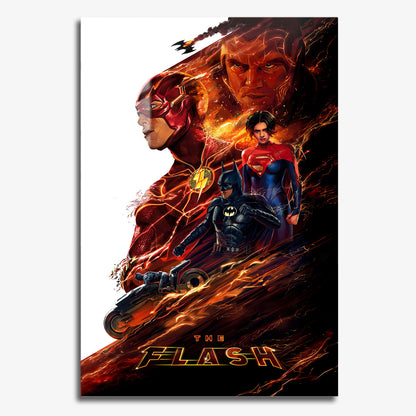 Flex Designs Metal Poster The Flash Sketch 11 x 17" Home Goods - Movie 2023 Movie Metal Poster
