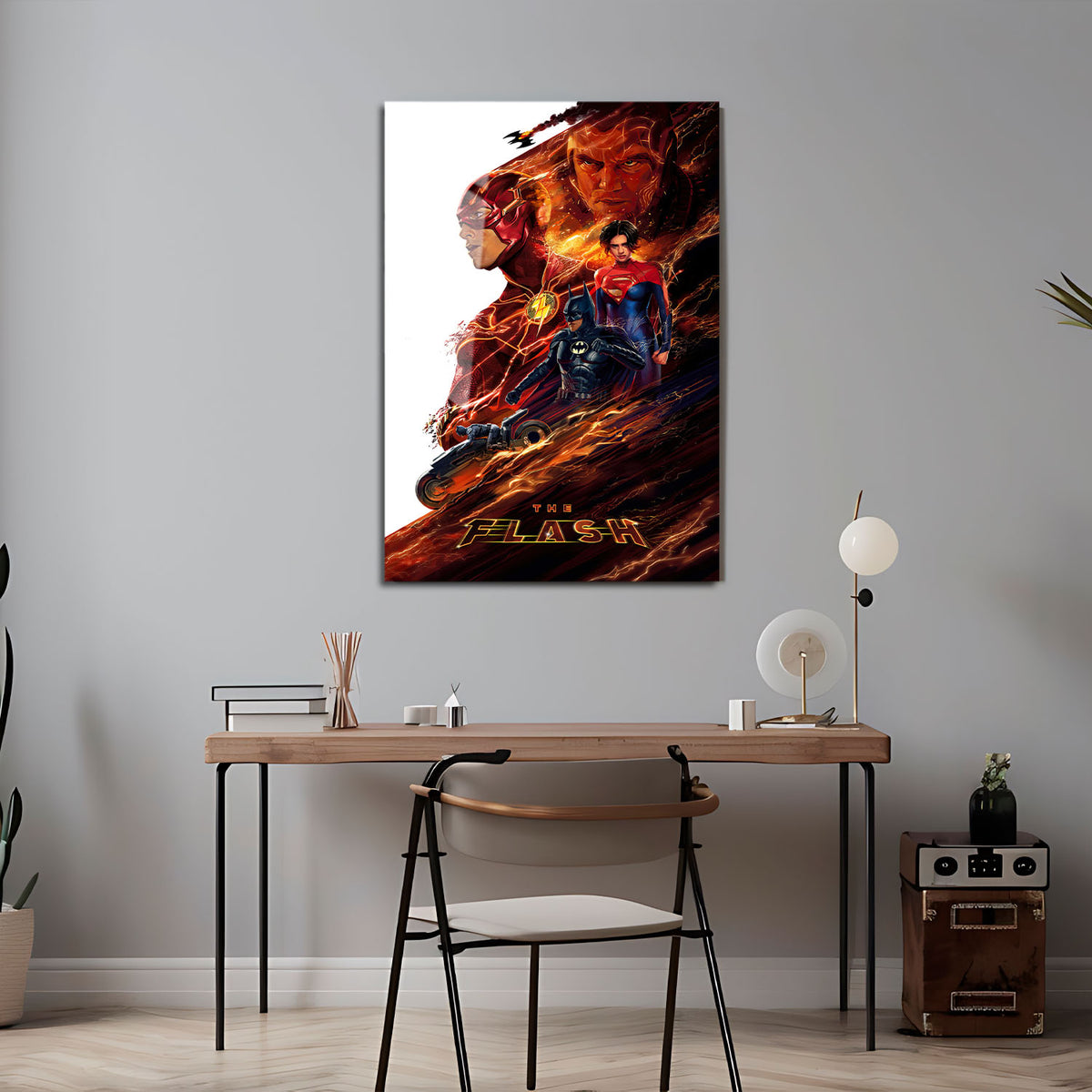 Flex Designs Metal Poster The Flash Sketch 5 x 7" Home Goods - Movie 2023 Movie Metal Poster