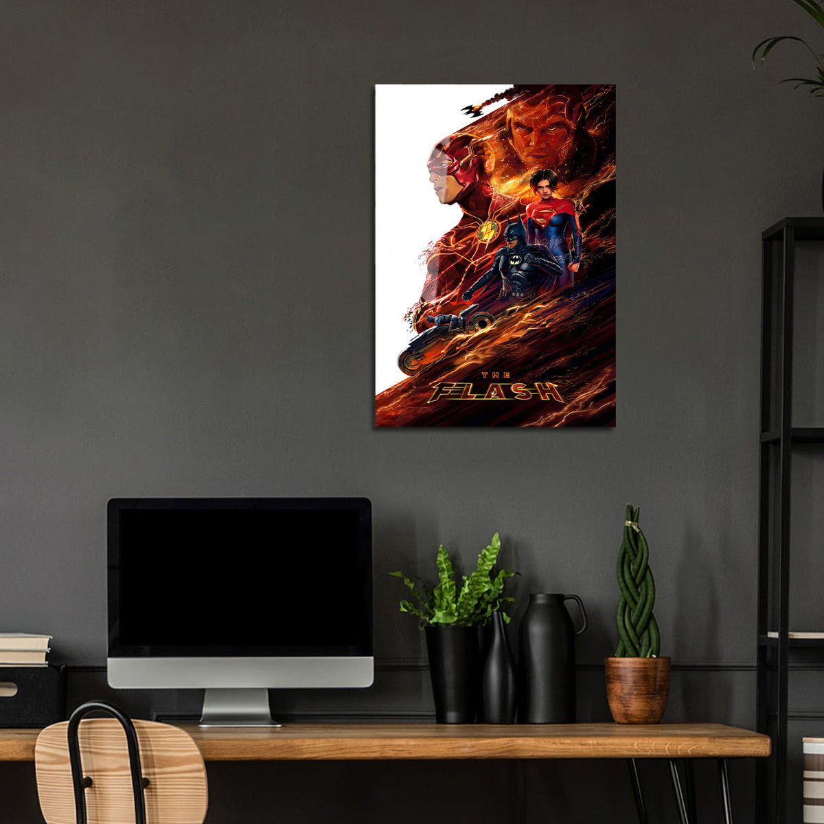 Flex Designs Metal Poster The Flash Sketch 24 x 36" Home Goods - Movie 2023 Movie Metal Poster
