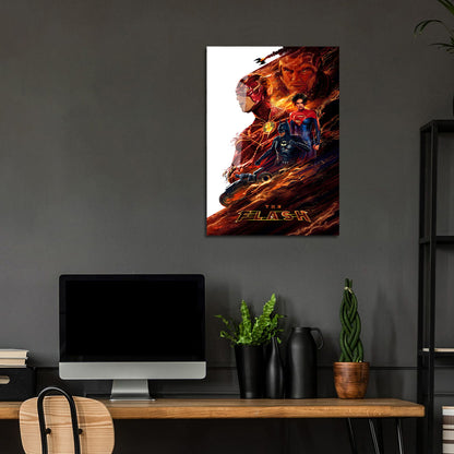 Flex Designs Metal Poster The Flash Sketch 24 x 36" Home Goods - Movie 2023 Movie Metal Poster