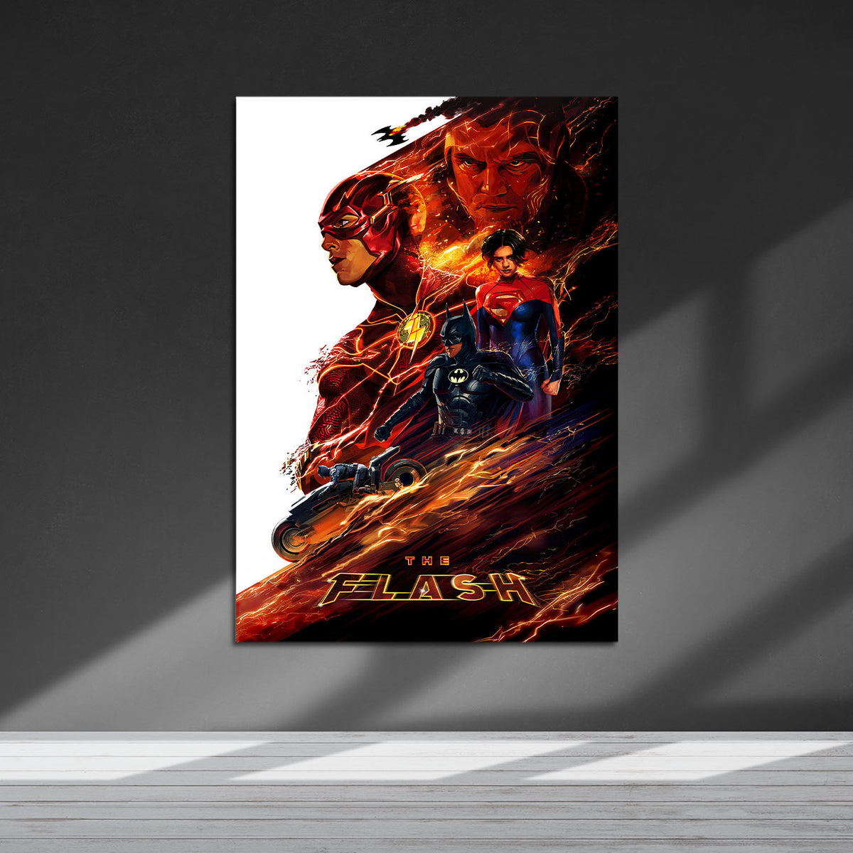 Flex Designs Metal Poster The Flash Sketch 5 x 7" Home Goods - Movie 2023 Movie Metal Poster