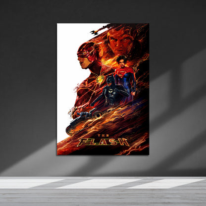 Flex Designs Metal Poster The Flash Sketch 5 x 7" Home Goods - Movie 2023 Movie Metal Poster