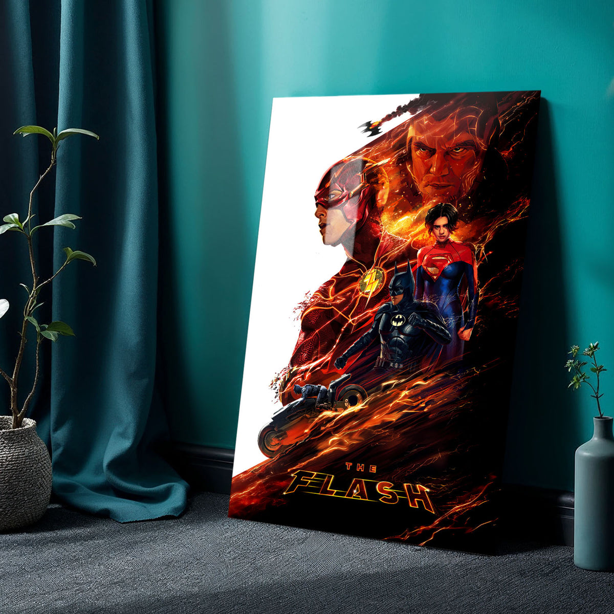 Flex Designs Metal Poster The Flash Sketch 24 x 36" Home Goods - Movie 2023 Movie Metal Poster