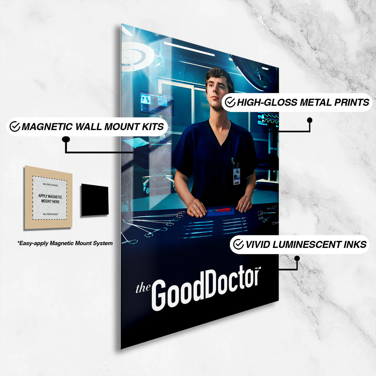 Flex Designs Metal Poster The Good Doctor 16 x 24" Home Goods - TV Show 2017 TV Show Metal Poster